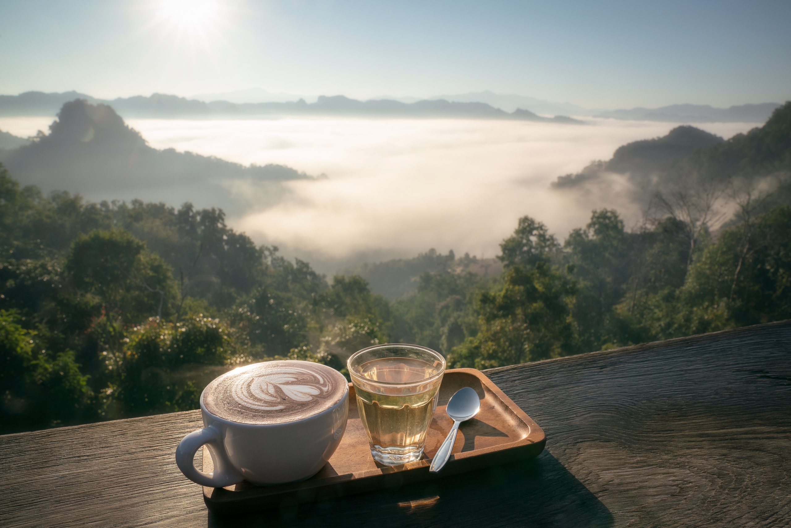 ein kaffee in den bergen
