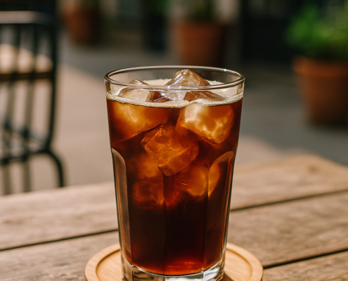 blick auf einen coldbrew