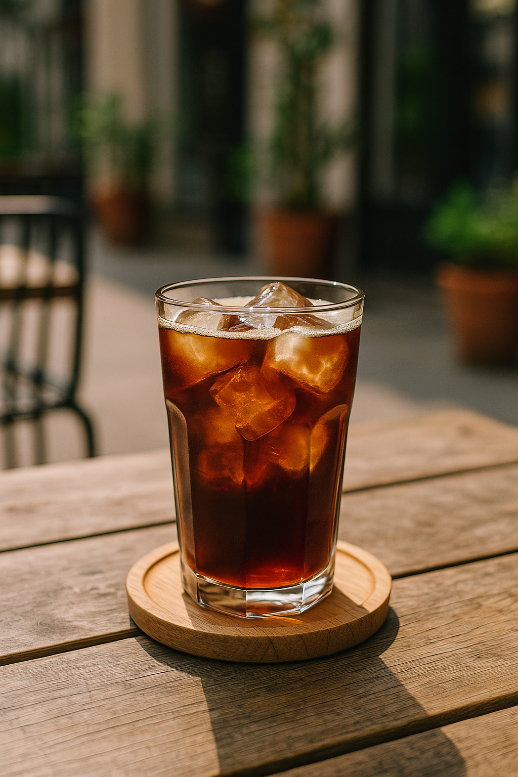 blick auf einen coldbrew
