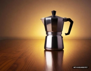 Wir zeigen Dir, wie du den besten Kaffee aus der Bialetti holst! blick auf eine mokkakanne