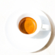 blick auf eine tasse ristretto