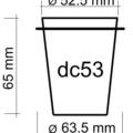 Edelstahl Dosing Cup 53 mm für Espresso und Kaffeemehl