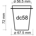 Dosierbecher 58 mm aus Edelstahl für Kaffeemühle und Espressomaschine