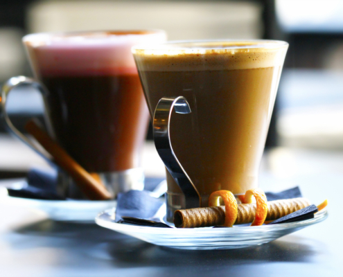 swizy kaffee in hohem glas