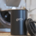 Airscape Kaffeedose in Schwarz mit Nero-Branding, luftdicht